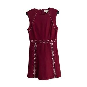 Michael Kors Dark Brandy Petite Medium Beaded Scoop Neck